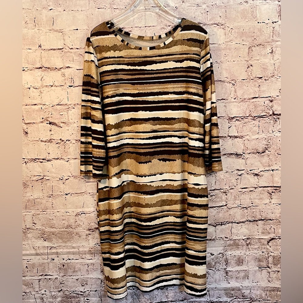 Ruby Rd Must Have Torn Stripe Dress Size XL